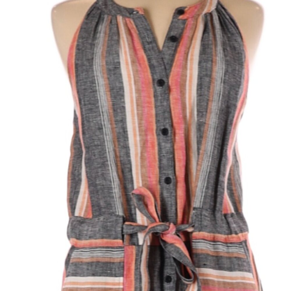 JOIE Striped Linen Jumpsuit